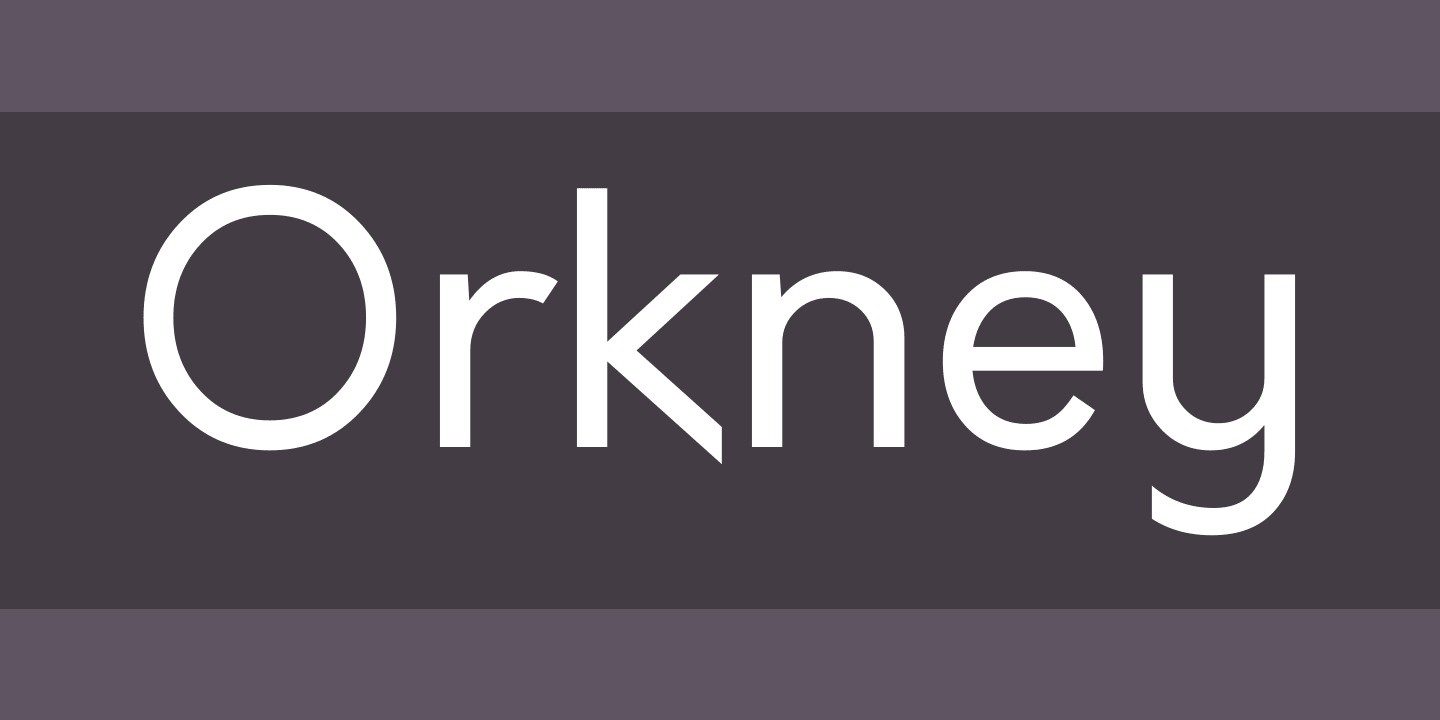 Przykład czcionki Orkney